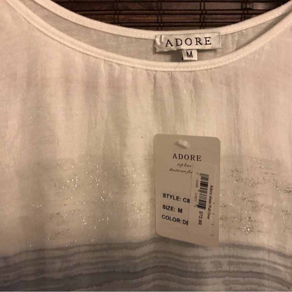 NWT Adore sheer Pull Over Tunic Top - Picture 2 of 6